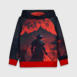 Детская толстовка Samurai and red moon - нейросеть