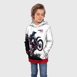 Толстовка-худи детская Moto band, цвет: 3D-красный — фото 2