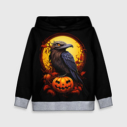 Детская толстовка Halloween - ворон и тыква