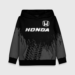 Детская толстовка Honda speed на темном фоне со следами шин посереди