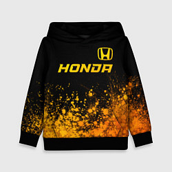 Толстовка-худи детская Honda - gold gradient посередине, цвет: 3D-черный