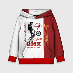 Толстовка-худи детская BMX urban style, цвет: 3D-красный