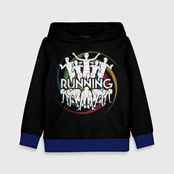 Толстовка-худи детская Running, цвет: 3D-синий