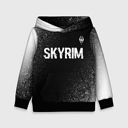 Детская толстовка Skyrim glitch на темном фоне посередине