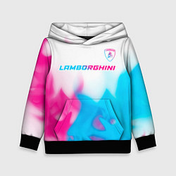 Детская толстовка Lamborghini neon gradient style посередине