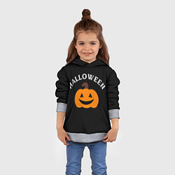 Толстовка-худи детская Halloween и тыква, цвет: 3D-меланж — фото 2
