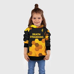 Толстовка-худи детская Death Stranding - gold gradient посередине, цвет: 3D-черный — фото 2