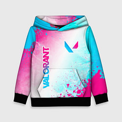 Детская толстовка Valorant neon gradient style вертикально