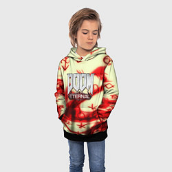 Толстовка-худи детская Doom Eteranal символы марса, цвет: 3D-черный — фото 2