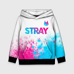 Детская толстовка Stray neon gradient style посередине