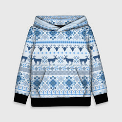 Детская толстовка Blue sweater with reindeer