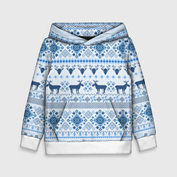 Детская толстовка Blue sweater with reindeer