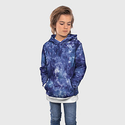 Толстовка-худи детская Абстракция - sea blue, цвет: 3D-белый — фото 2
