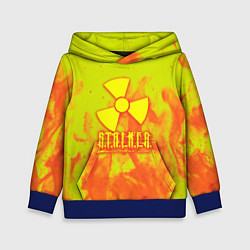 Толстовка-худи детская Stalker yellow flame, цвет: 3D-синий