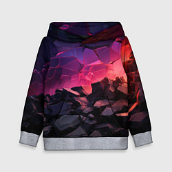 Детская толстовка Темные фиолетовые камни текстура