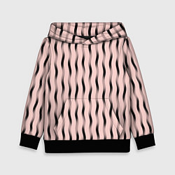 Детская толстовка Розовый с волнистыми линиями