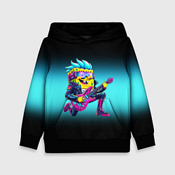 Детская толстовка Sponge Bob - rock guitarist - ai art