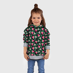 Толстовка-худи детская Арбузный коктейль, цвет: 3D-меланж — фото 2