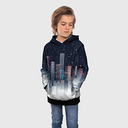 Толстовка-худи детская Инверсия дня, цвет: 3D-черный — фото 2