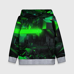 Детская толстовка Симметрия зеленых теней