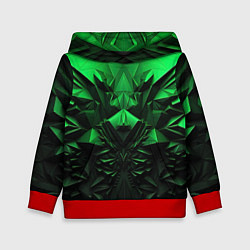 Детская толстовка Асимметрия зеленого узора