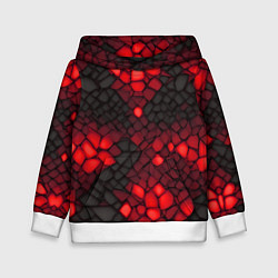 Детская толстовка Красный трескающийся камень