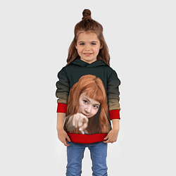 Толстовка-худи детская Момо Твайс, цвет: 3D-красный — фото 2