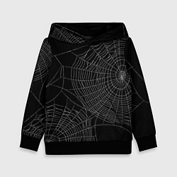 Толстовка-худи детская Spider паутина, цвет: 3D-черный