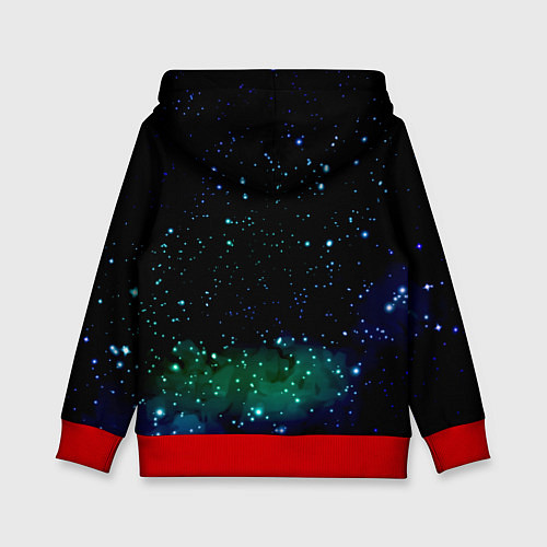 Детская толстовка Сейлор Мун - космос / 3D-Красный – фото 2