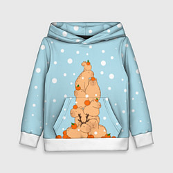 Детская толстовка Гора капибара в снегу