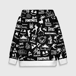 Детская толстовка Fortnite alllogo black