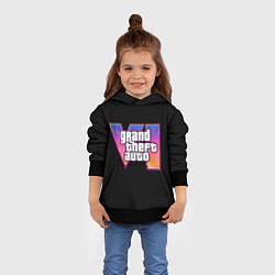 Толстовка-худи детская Grand Theft Auto 6, цвет: 3D-черный — фото 2