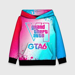 Детская толстовка GTA6 neon gradient style