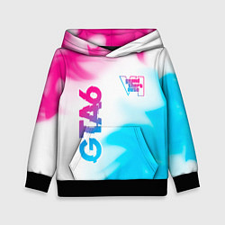 Детская толстовка GTA6 neon gradient style вертикально