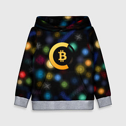 Детская толстовка Bitcoin logo criptomoney