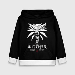 Детская толстовка The Witcher белое лого гейм