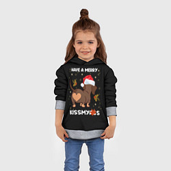 Толстовка-худи детская Have a merry kissmyass, цвет: 3D-меланж — фото 2