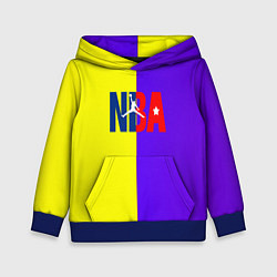 Толстовка-худи детская NBA sport полосы, цвет: 3D-синий