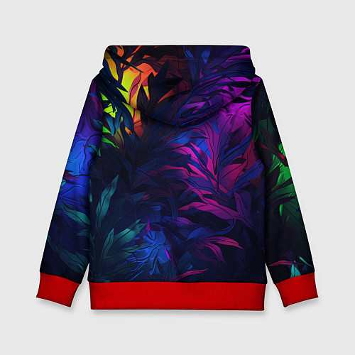 Детская толстовка Абстрактный камуфляж в кислотных абстрактных пятна / 3D-Красный – фото 2