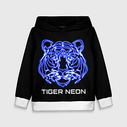 Детская толстовка Tiger neon art