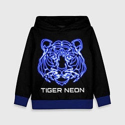 Детская толстовка Tiger neon art