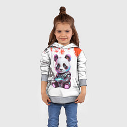 Толстовка-худи детская Funny panda - China, цвет: 3D-меланж — фото 2