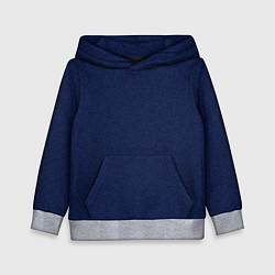 Толстовка-худи детская Однотонный тёмно-синий текстура, цвет: 3D-меланж