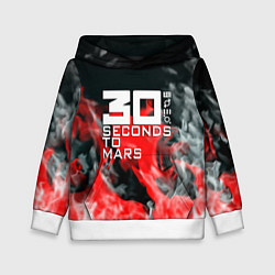 Толстовка-худи детская Seconds to mars fire, цвет: 3D-белый