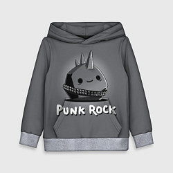 Толстовка-худи детская Камень панк, цвет: 3D-меланж