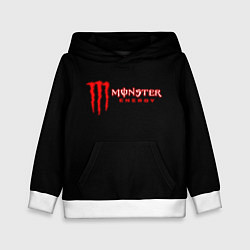 Толстовка-худи детская Monster energy red color, цвет: 3D-белый