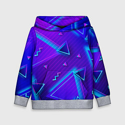 Толстовка-худи детская Neon Pattern colored, цвет: 3D-меланж
