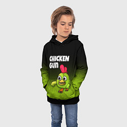 Толстовка-худи детская Chicken Gun - Zombie Chicken, цвет: 3D-черный — фото 2
