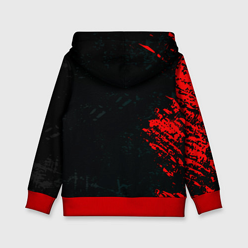 Детская толстовка 7 Days to Die краски текстура / 3D-Красный – фото 2