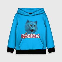 Детская толстовка Roblox синий кот